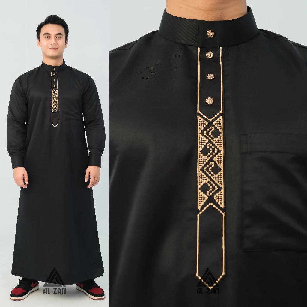 New Product Bisa Cod Jubah Pria Slimfit Gamis Pria Jubbah Mewah Bordir Jubah Mewah Bordir Jubah Pria
