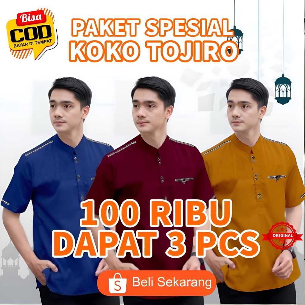 Koko Tojiro Baju Koko Muslim Pria Pakaian Muslim Pria KOKO TOJIRO BAJU KOKO PRIA KOKO TOJIRO LENGAN 