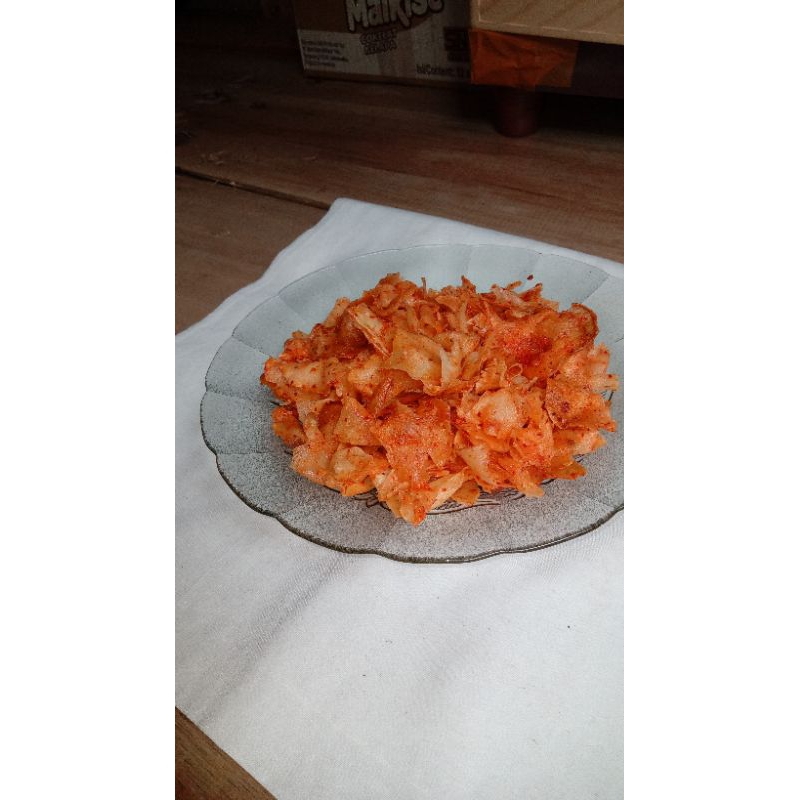 

Keripik singkong pedas gurih/ lado sampe/ pikset