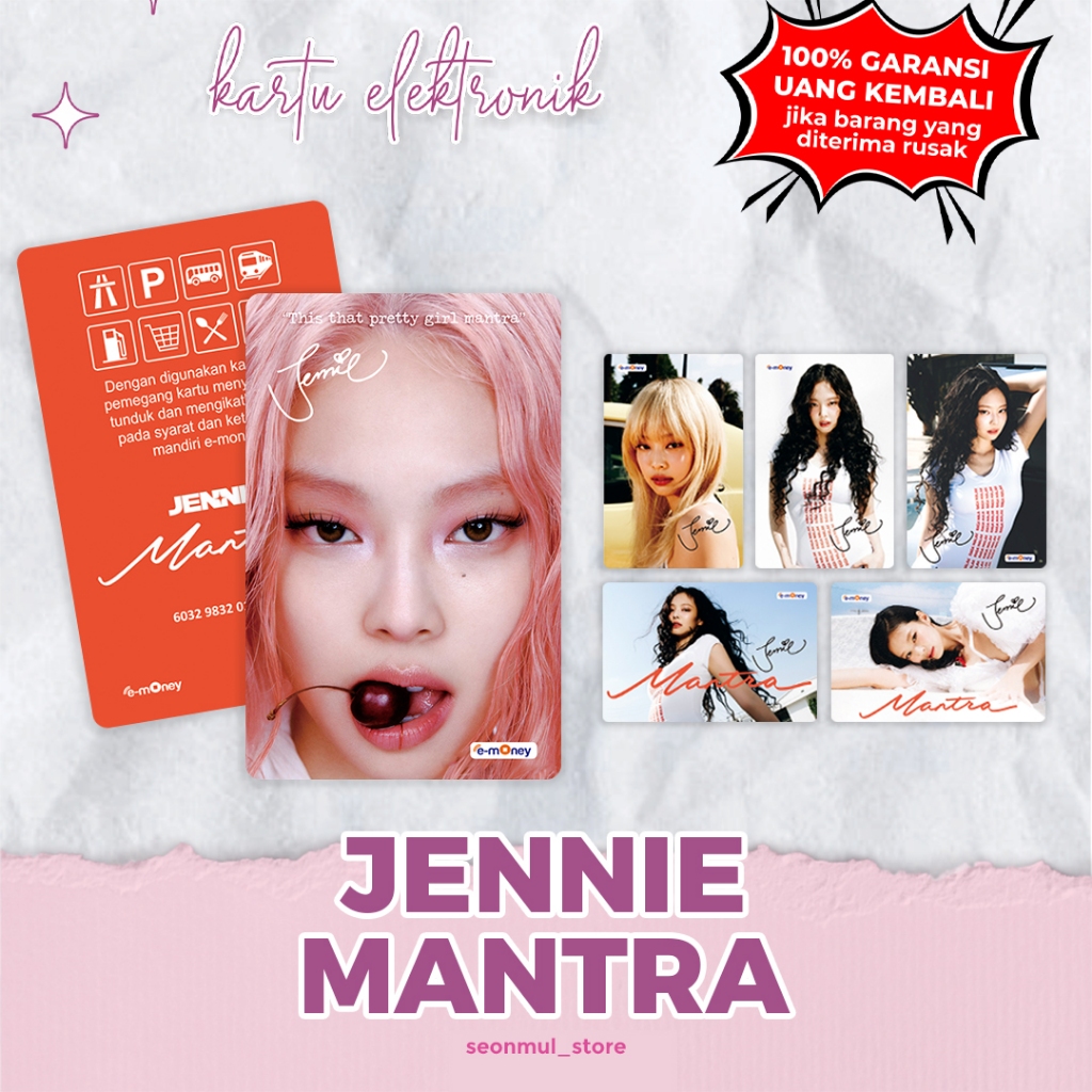 JENNIE MANTRA EMONEY BRIZZI FLAZZ TAPCASH TAP CASH / BLACKPINK BLACK PINK BP