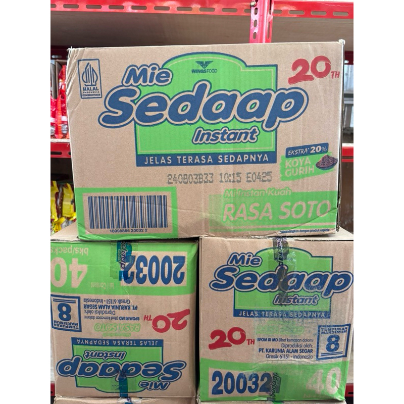 

MIE SEDAAP RASA SOTO 1 KARDUS ISI 40 PCS