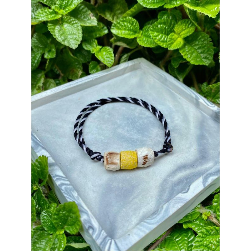 GELANG DLINGO BENGLE TALI BALI HITAM PUTIH | AKAR DLINGO BENGLE