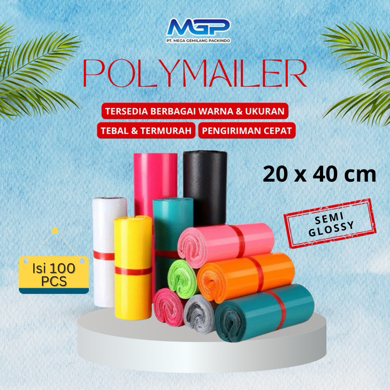 

Packaging Polymailer Semi Glossy, 20 x 40 cm , Tebal & Termurah | Plastik Packing | Plastik Online Shop