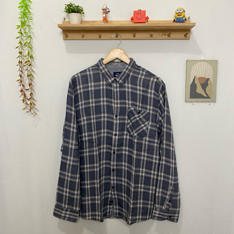 kemeja panjang pria flanel dockers original kondisi bagus size L bisa XL