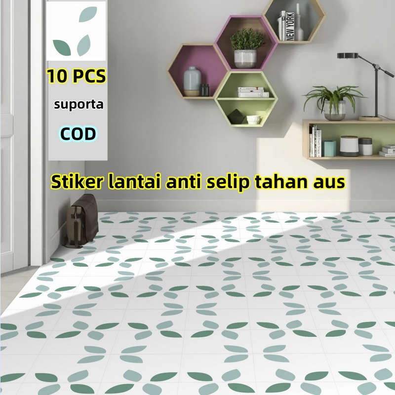 Stiker lantai berperekat, stiker dinding, stiker lantai PVC tebal, stiker ubin lantai, alas lantai d