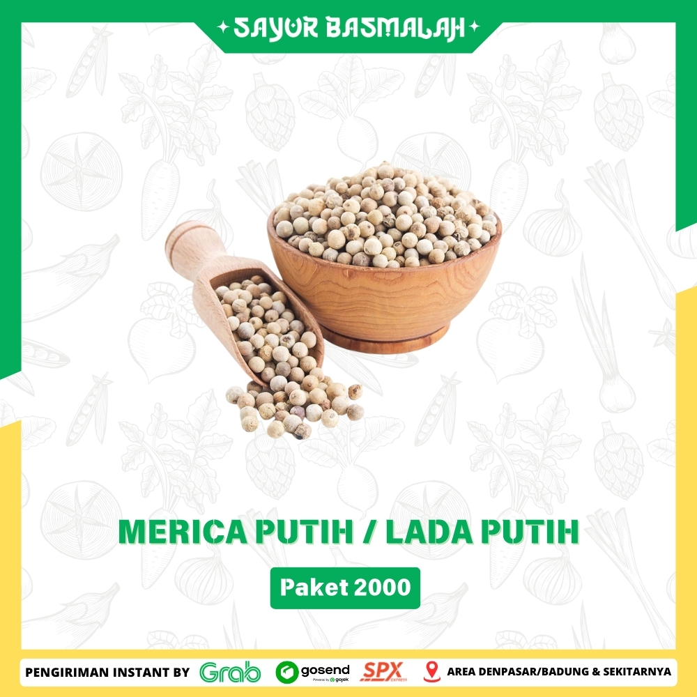 

Merica Putih / Lada Putih Paket 2000 - Sayur Basmalah