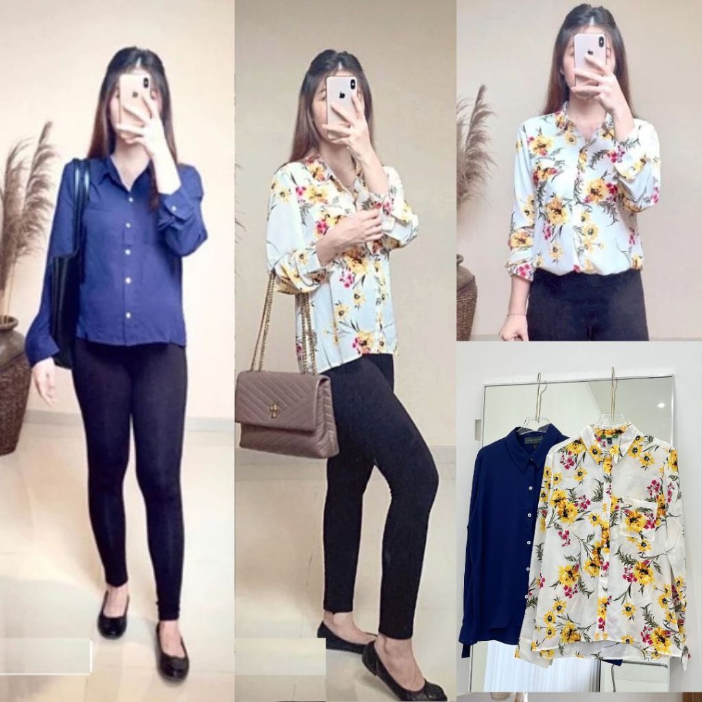 JAPAN UNPEU FEMME Blouse - Atasan Wanita - Blouse Wanita Printed Original