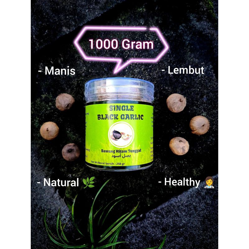 

Black Garlic Tunggal 1000 Gram - Bawang Hitam Tunggal 1000 Gram - Langsung Dari Pabrik Bawang Hitam