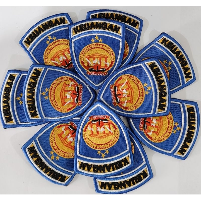 Logo Keuangan Bordir Timbul Atribut Polri