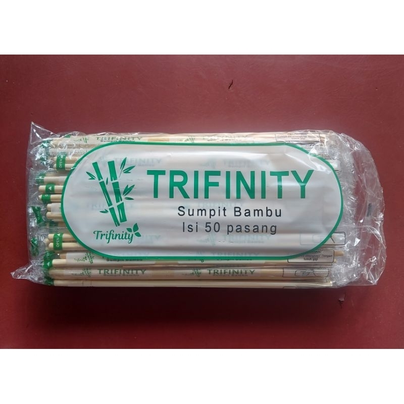 Sumpit bambu Trifinity + tusuk gigi (50pasang )