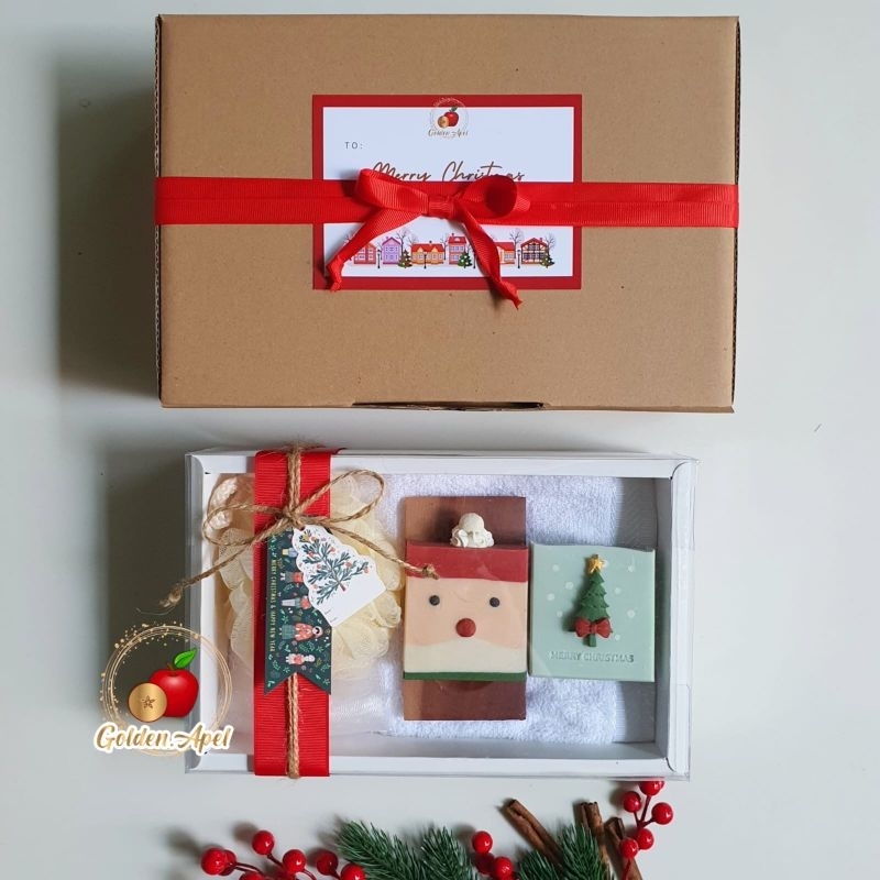 

READY Christmas hampers Kado Natal Handmade Gift Set Sabun Natural PREMIUM CHRISTMAS BOX