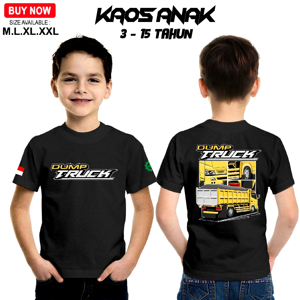 Kaos anak distro Dump Truk 3 - 15 tahun bisa cod