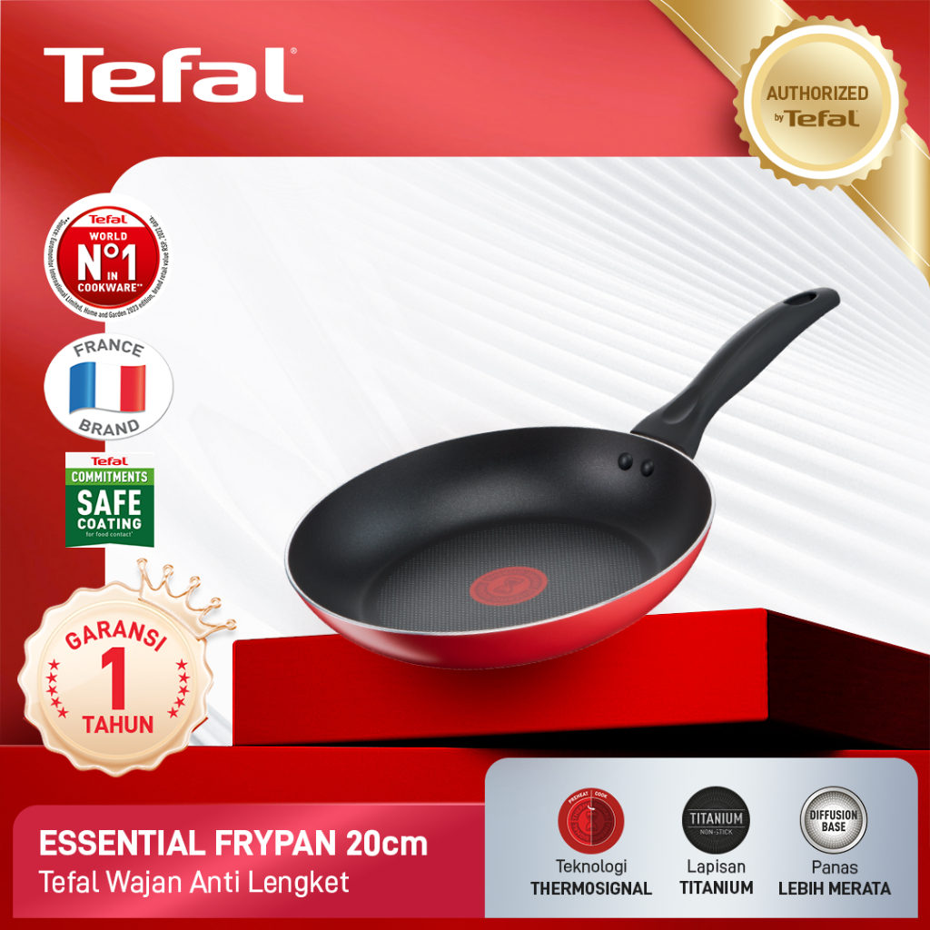 Tefal Essential Frypan Non-Stick Titanium Coating Penggorengan Anti Lengket Frying Pan
