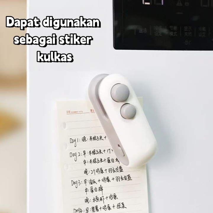 Snack Sealer Mini Hand Sealer Portable Sealer Kemasan Makanan Tekan USB Kemasan Plastik Camilan List