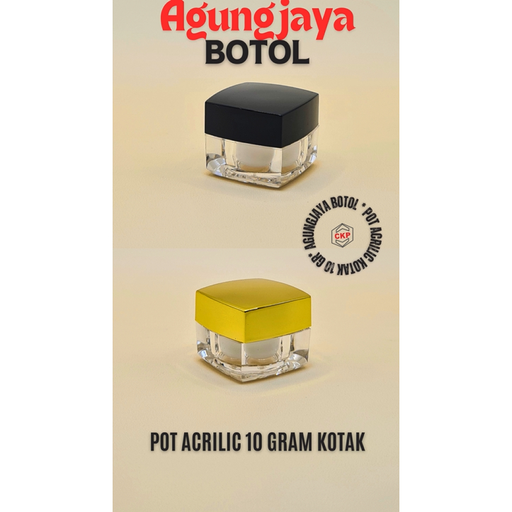 Pot Cream Acrilic 10 Gr Kotak Series / Pot Cream / Pot Salep / Pot Acrilic / Cream / Tempat Cream Tr