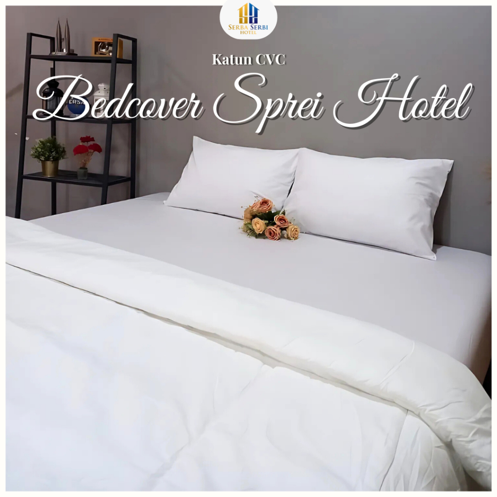 Bedcover Sprei Hotel Sprei Homemade Sprei Katun Polos Putih Uk 160x200 180x200