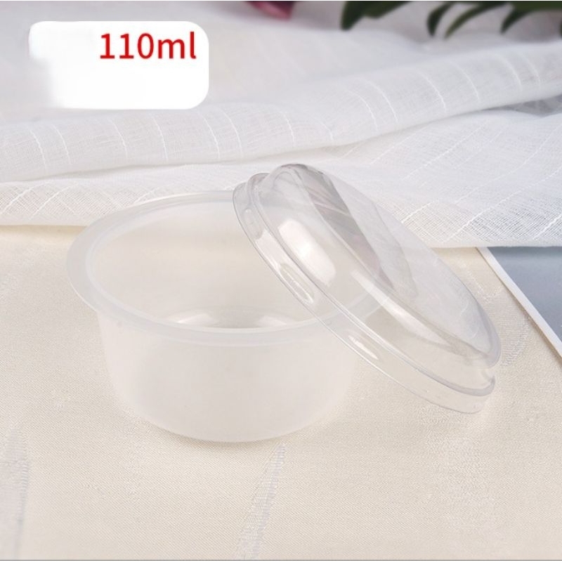 10pcs cup pudding 110ml tahan panas+ tutup