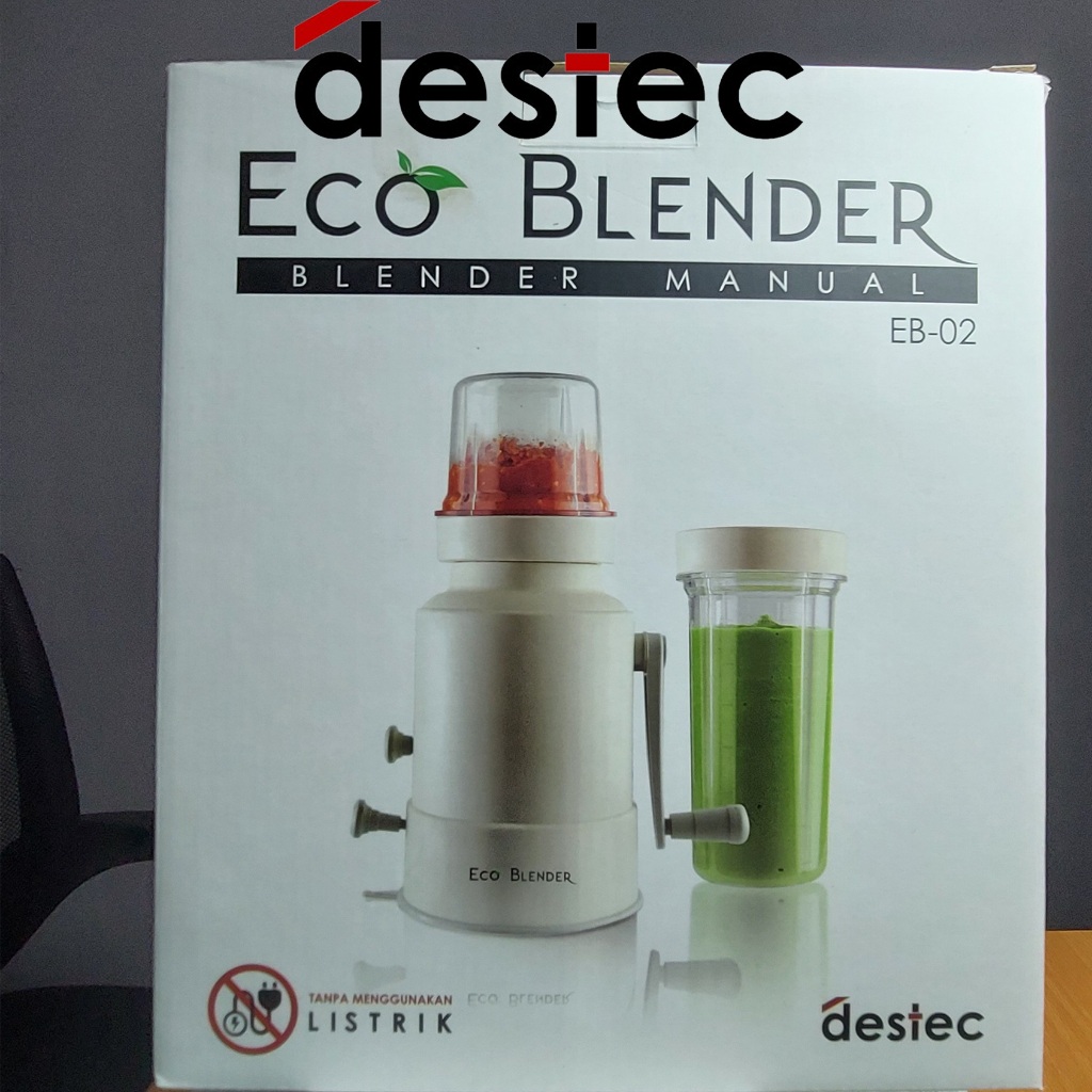 Blender Chopper Manual Penghalus Bumbu Dapur Pembuat Jus MPASI Pop Ice Praktis Destec Eco Blender