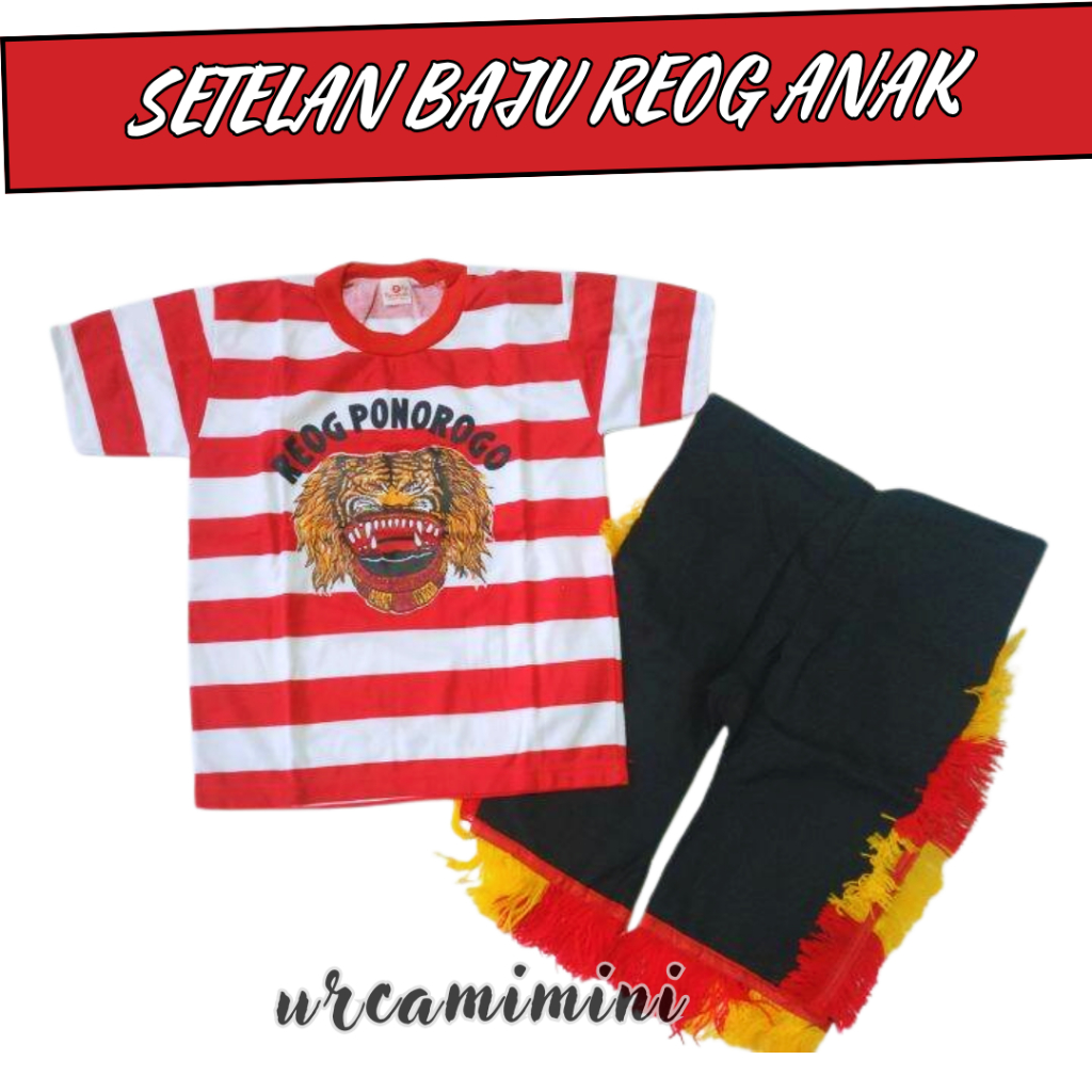 Baju reog anak - Setelan Reog Anak -Baju Reog Ponorogo Anak
