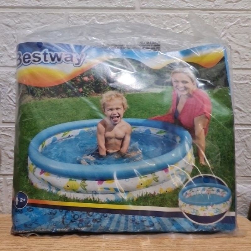 Bestway Kolam Renang Tiup Pompa Plastik Balon - Swimming Pool Mainan