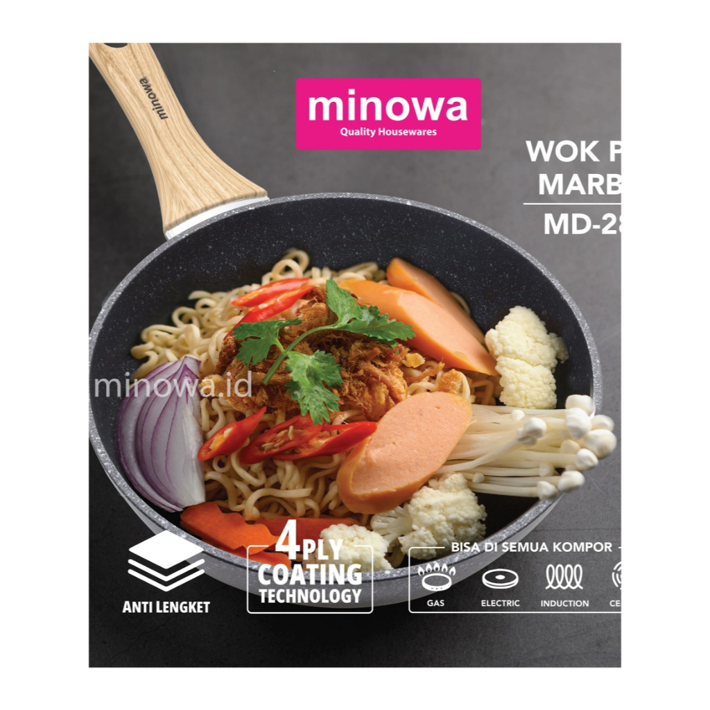 WOK PAN MARBLE MINOWA MD-280-01