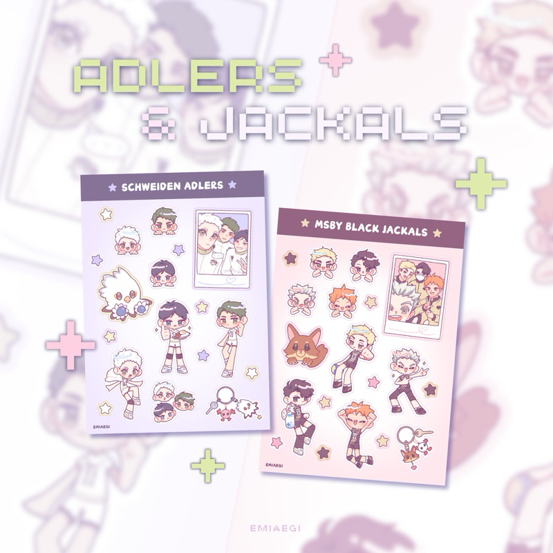 [emiaegi] Haikyuu Adlers & Jackals Stickersheet