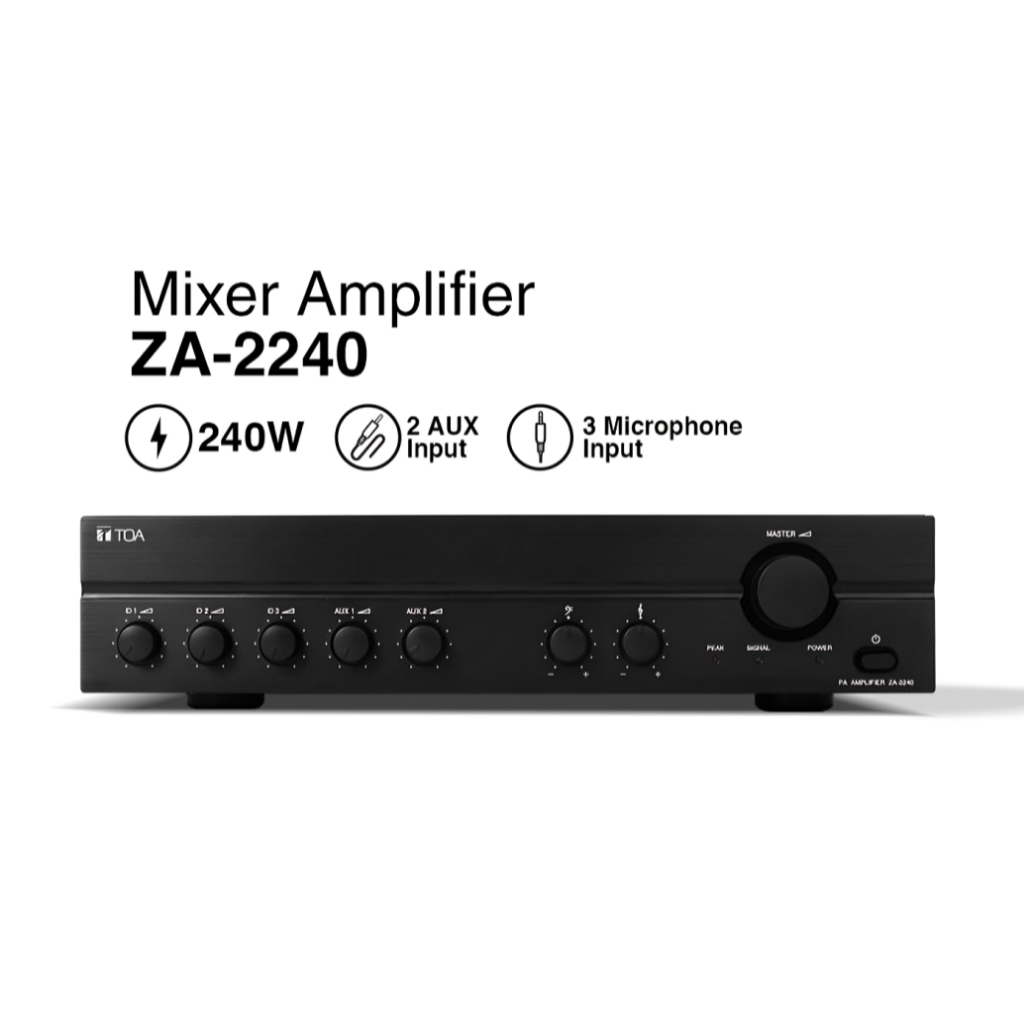 TOA Mixer Amplifier TOA ZA-2240 (240 Watt) / Amply TOA ZA2240 (AC/DC) 240W Mixer Amplifier TOA 240W