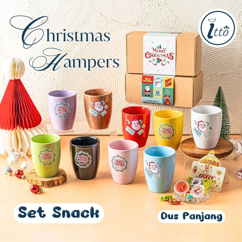 

Christmas Hampers Snack Set Gelas Corel Gift Hadiah Souvenir Natal Dus Panjang