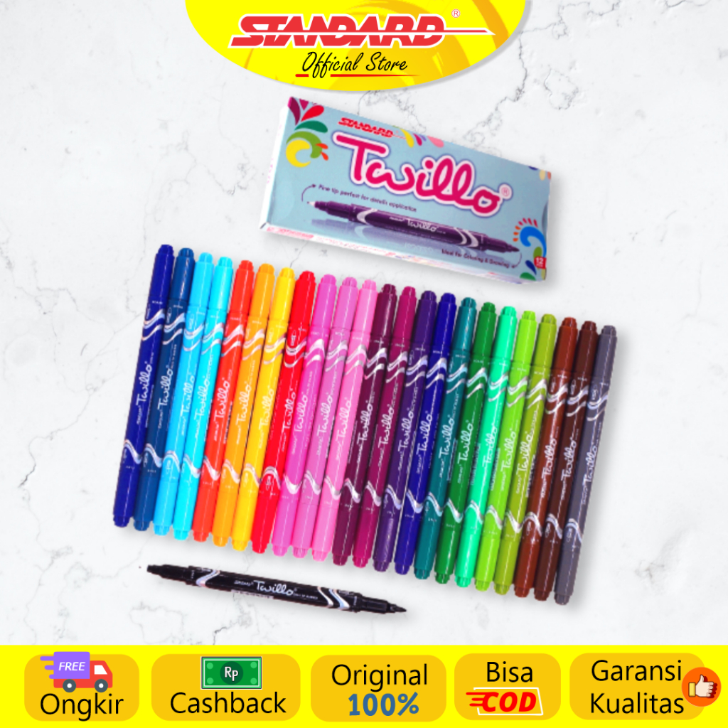 

Standard - Twillo Dualtip Marker ( Spidol Dualtip )