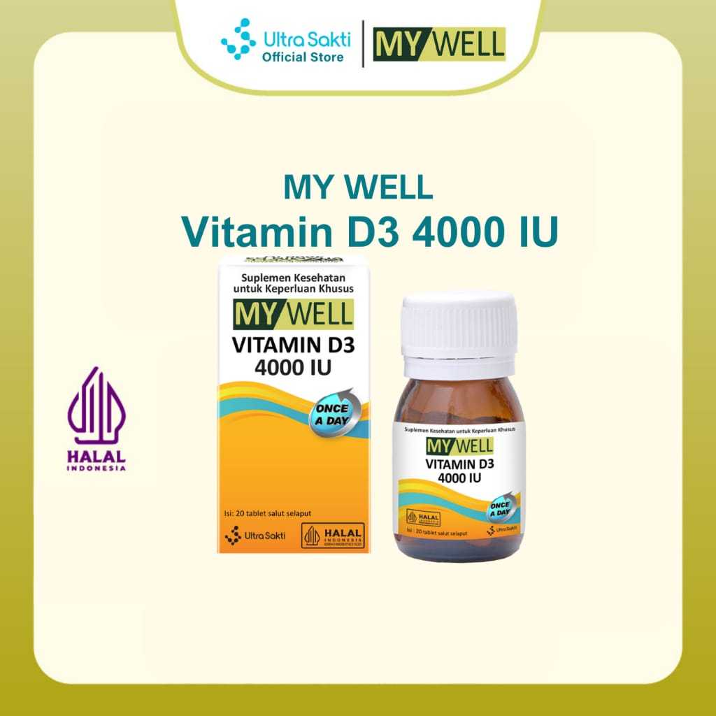 Mywell Vitamin D3 4000 IU 20 Tablet/Mywell Vitamin D3