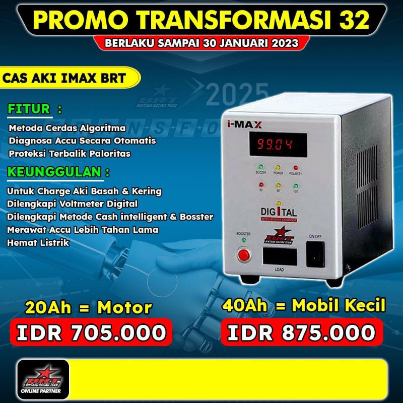 Charger Aki BRT 20 AH