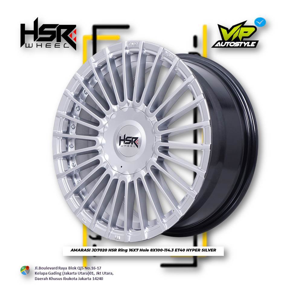 HSR AMARASI R16 - Velg Mobil Vios, Brio, Agya, Ayla, Xenia, Ignis Ring 16 - HSR Jakarta