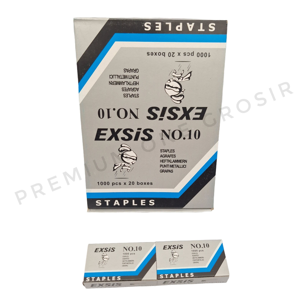 

1 Pack Isi 20 Pcs Staples AGRA No.10 - 1M / Isi Staples EXSIS No.10 / Isi Staples Montana No.10 - 1 M