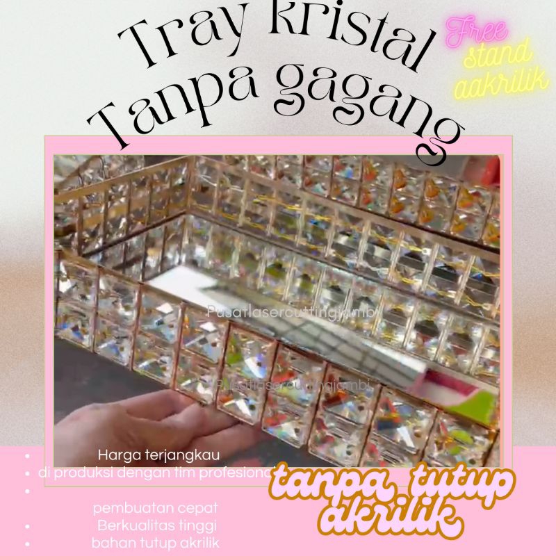 TRAY SAJA | NAMPAN KRISTAL KACA ASLI | TRAY KRISTAL