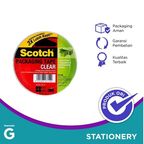 

Gramedia Karawaci - 3M Clear Packaging Tape 48X50 Pc50L (A2J)