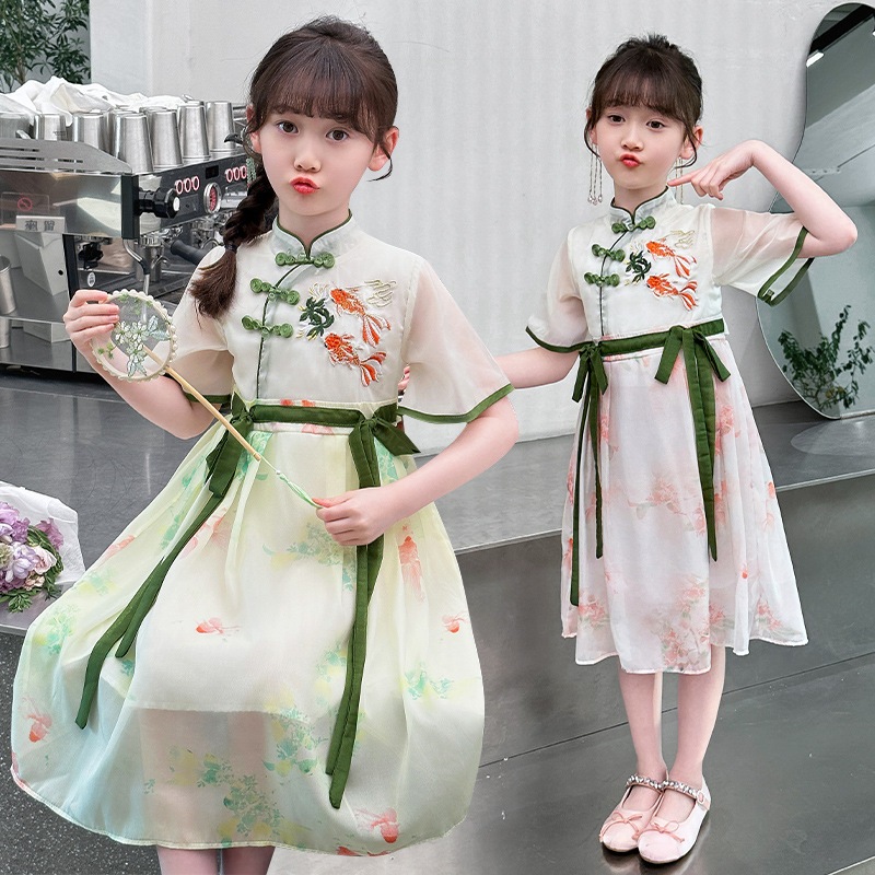 CD1122 Qipao Choengsam Remaja Anak Perempuan | Dress Terusan Tradisional | Baju Anak