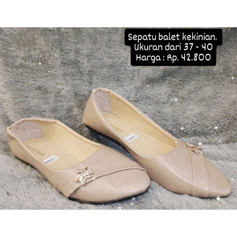 SEPATU, SEPATU BALET, BALET WANITA, SEPATU SENDAL WANITA, SEPATU BALET KEKINIAN, SEPATU BARU, SEPATU