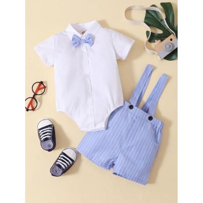 baju anak laki laki jumper dan celana overall premium