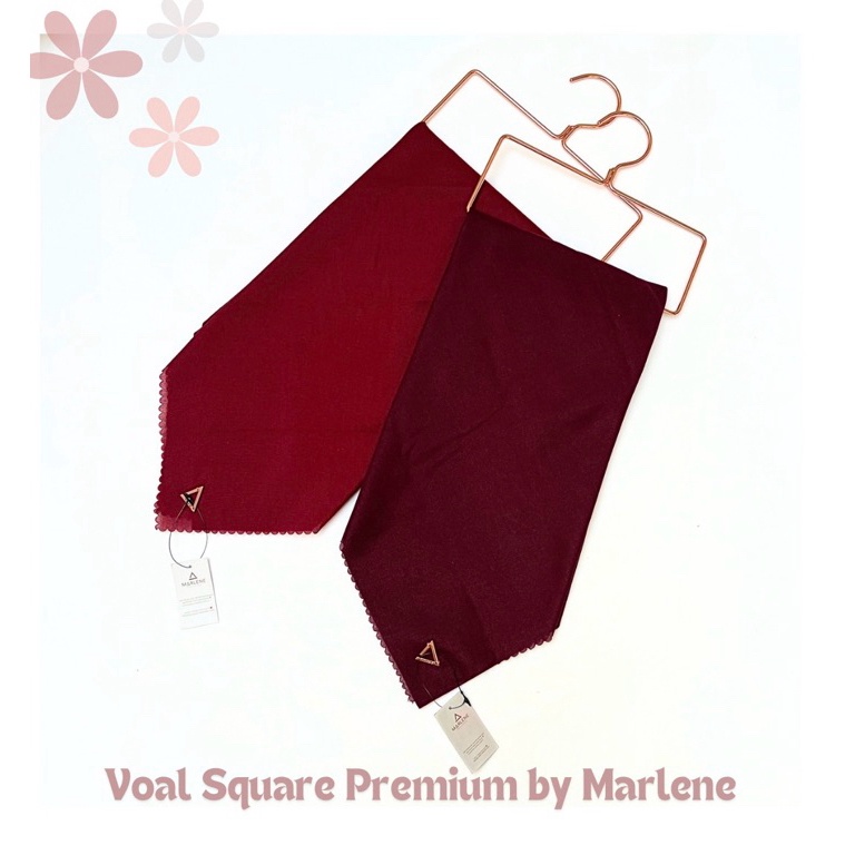 Bagus Banget Marlene  Hijab VOAL SQUARE Segi Empat Polos Premium batch 2