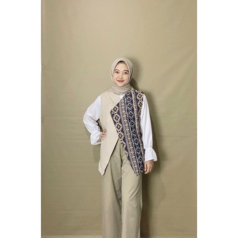 Ekstra KALEAOUTFIT  AURA VEST ETHNIC SIZE  ROMPI TRISTA BATIK TENUN  OUTER POLOS VIRAL  BLAZER WANIT