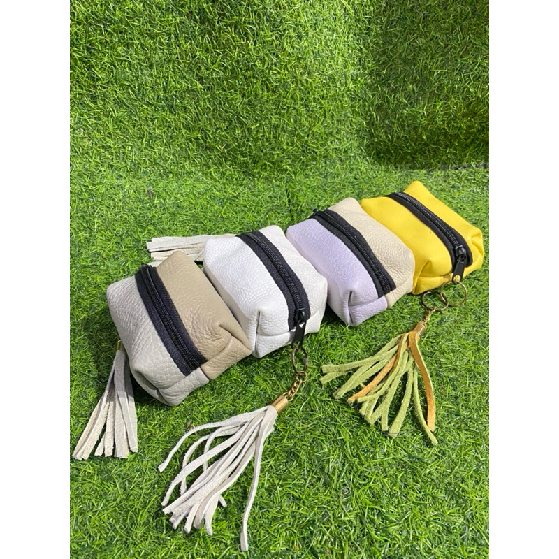 dompet koin kulit asli