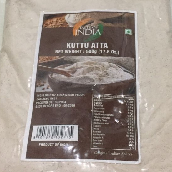 

KUTTU ATTA TASTE OF INDIA 500G / Tepung Buckwheat
