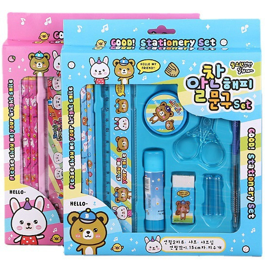 

SET ATK GIFT BOX KIDS ANAK ANIMAL KITTY PENSIL PENGGARIS PENGHAPUS RAUTAN / 1 SET PENCIL HADIAH KADO GIFT BEAR RABBIT P12 #KIDSHINE