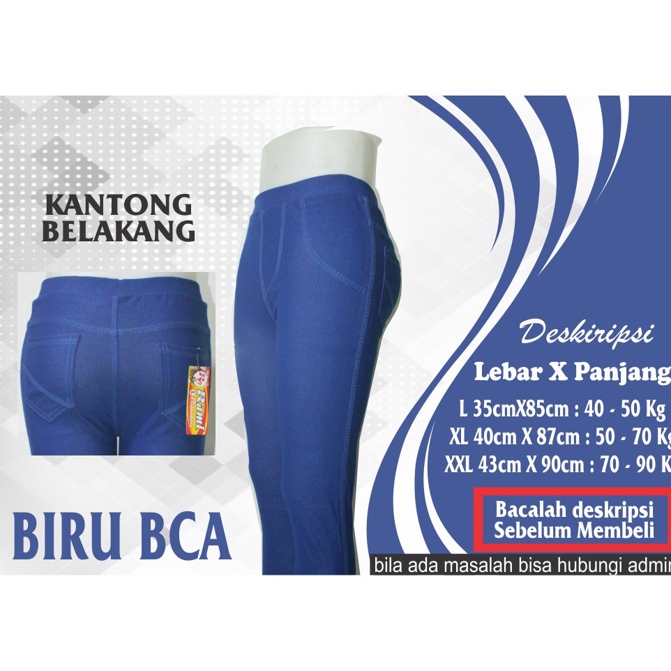 Paling Disukai CELANA LEGGING LEJING JEGGING DENIM WANITA TEBAL S