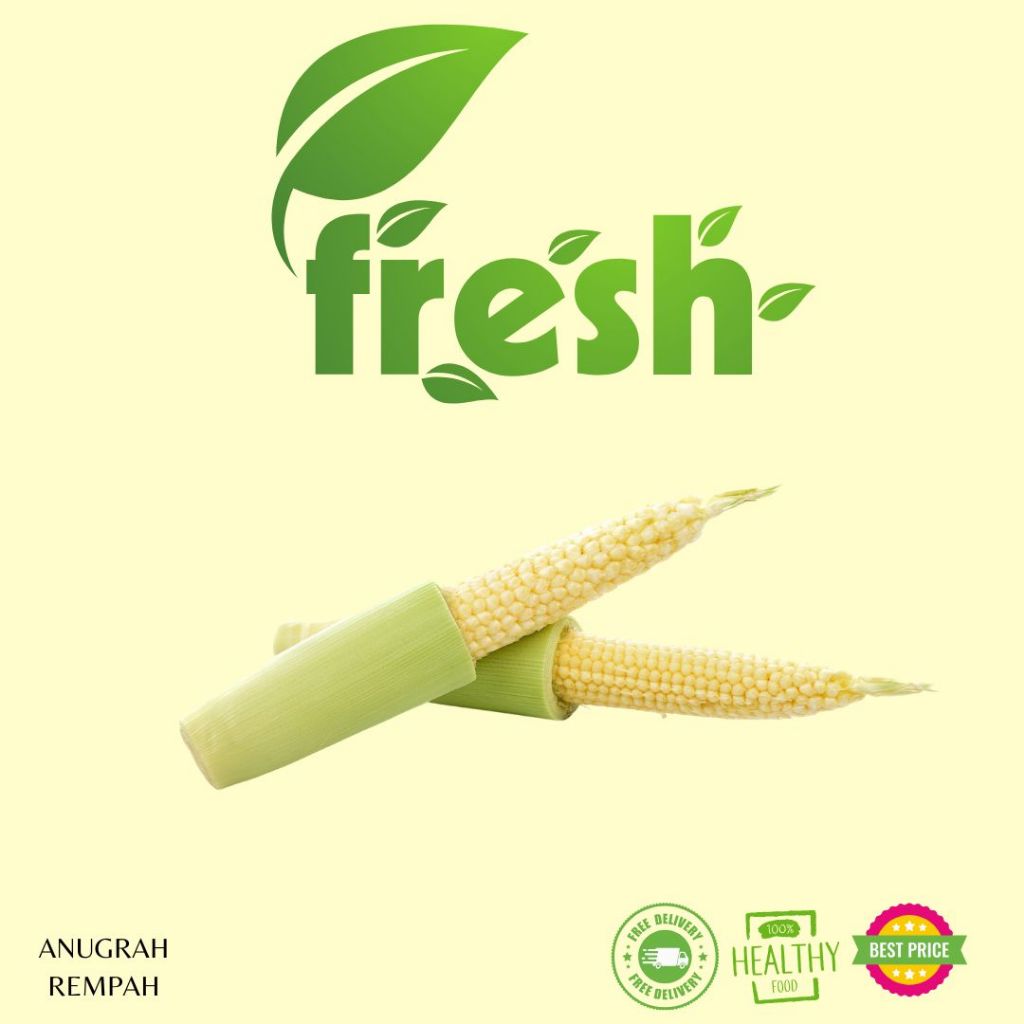 

Baby Corn 250 gram - 500 gram Anugrah Rempah