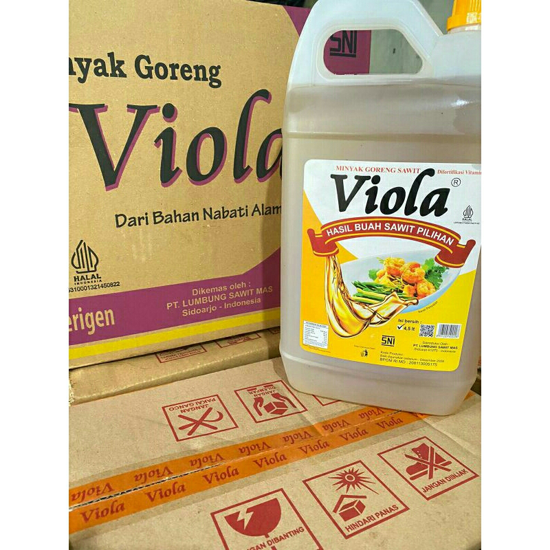 

Minyak goreng viola 4.5 L jirigen 1 dus