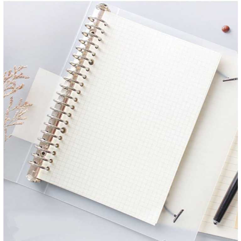 

Zumoo Loose leaf B5 / Refill Binder 60 LEMBAR / Bookpaper 80 gsm GRID DOT RULED BLANK 26 Holes