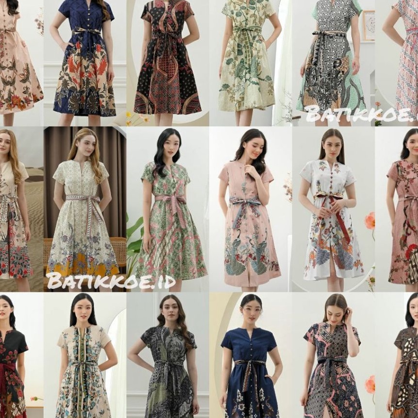 Extra 33 Series  Dress Batik Wanita  Terusan Batik Modern