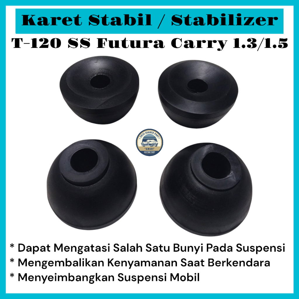 Karet Stabil Stabilizer Strutbar Depan Colt T120SS Futura Carry 1.3 Carry 1.5 Karet Ban 1Set(4Pcs)