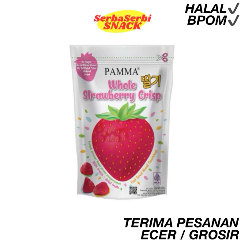 

Pamma Whole Strawberry Crisp 45gr | Freeze Dried Fruit